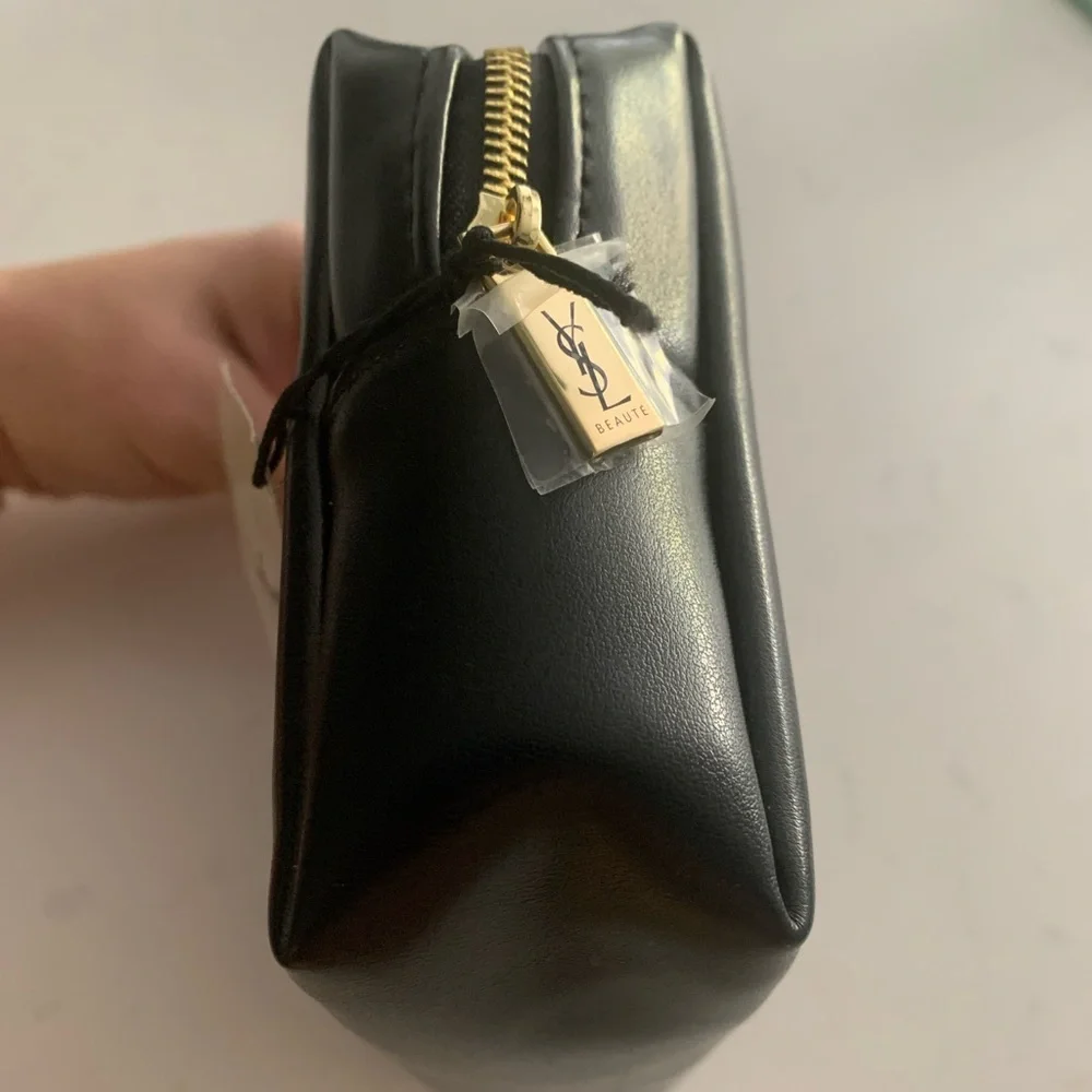 Yves Saint Laurent Black and Gold Cosmetic Pouch
